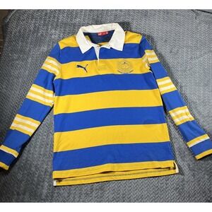 Puma Samoa Rugby Union Rugby Shirt Mens Sz Small Blue Yellow Striped Color Block